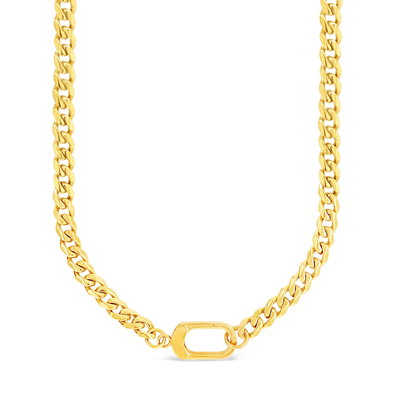 Nautical Clasp Chain Necklace Gold