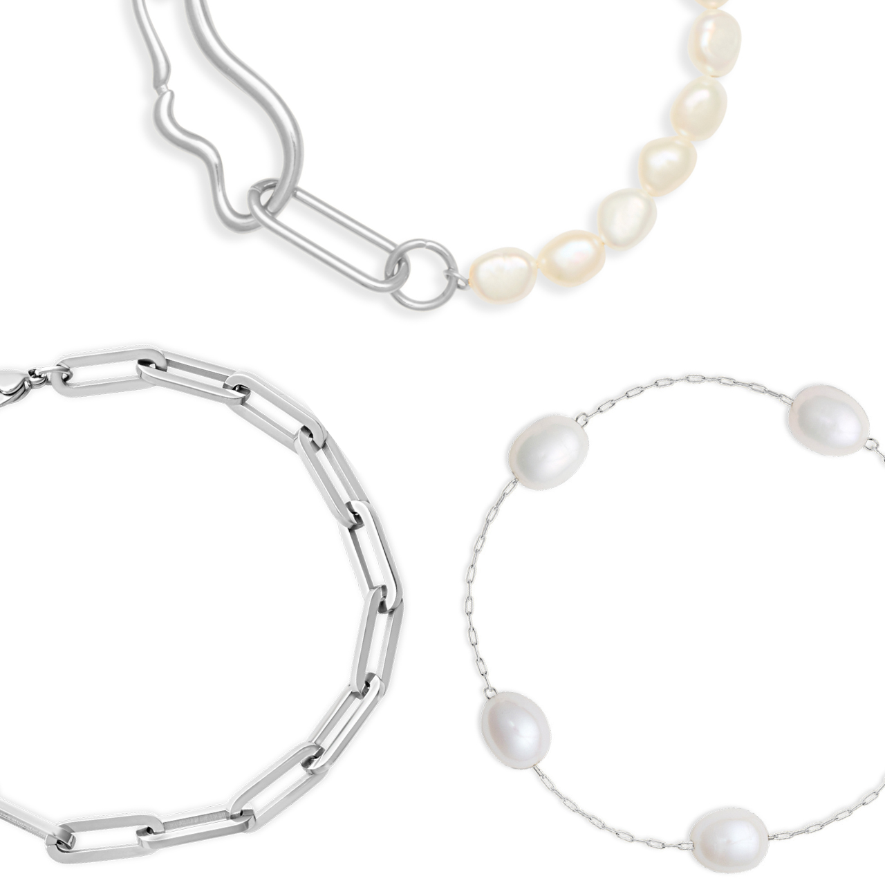 Coastal Edge Bracelet Bundle - Silver