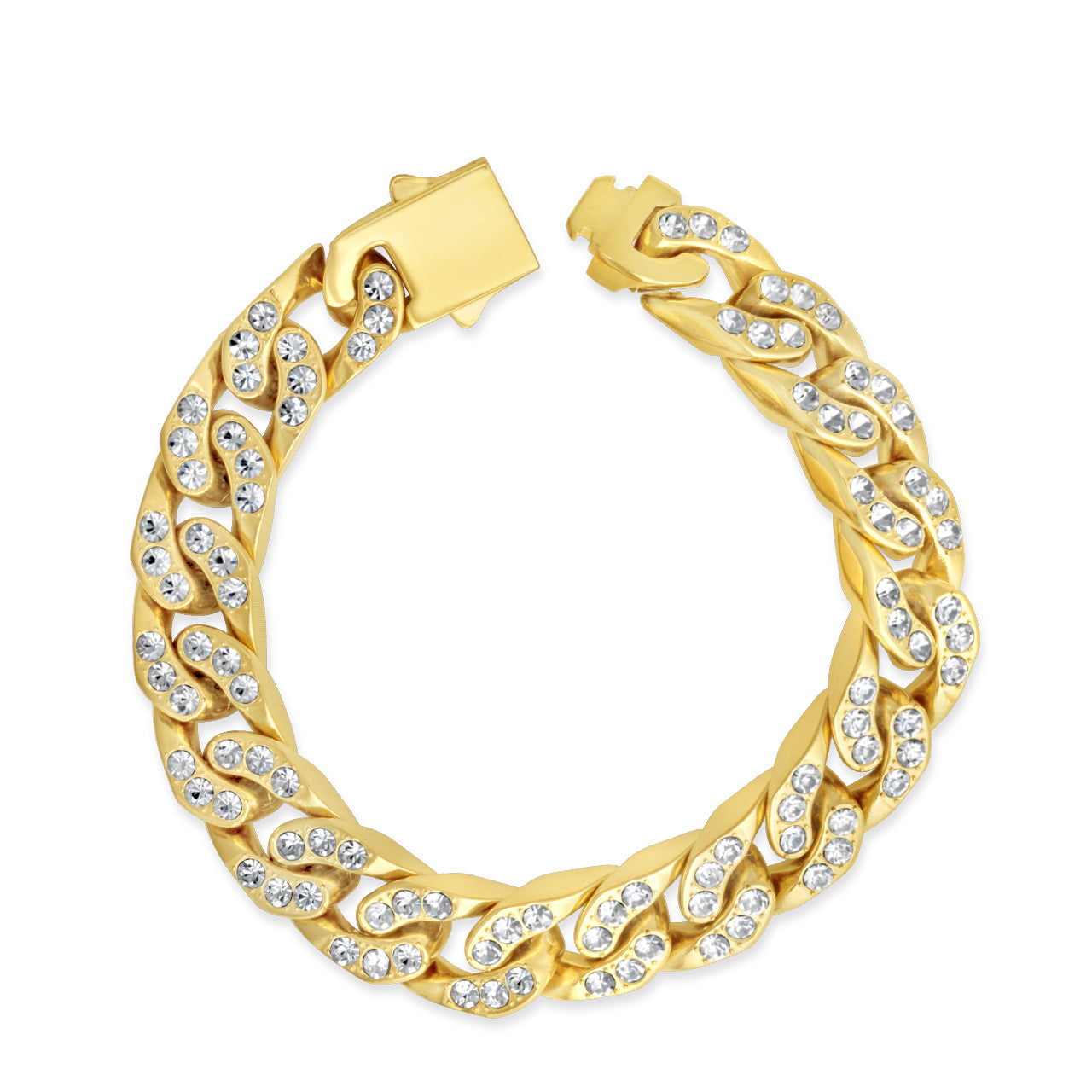 Crystal Link Bracelet Gold