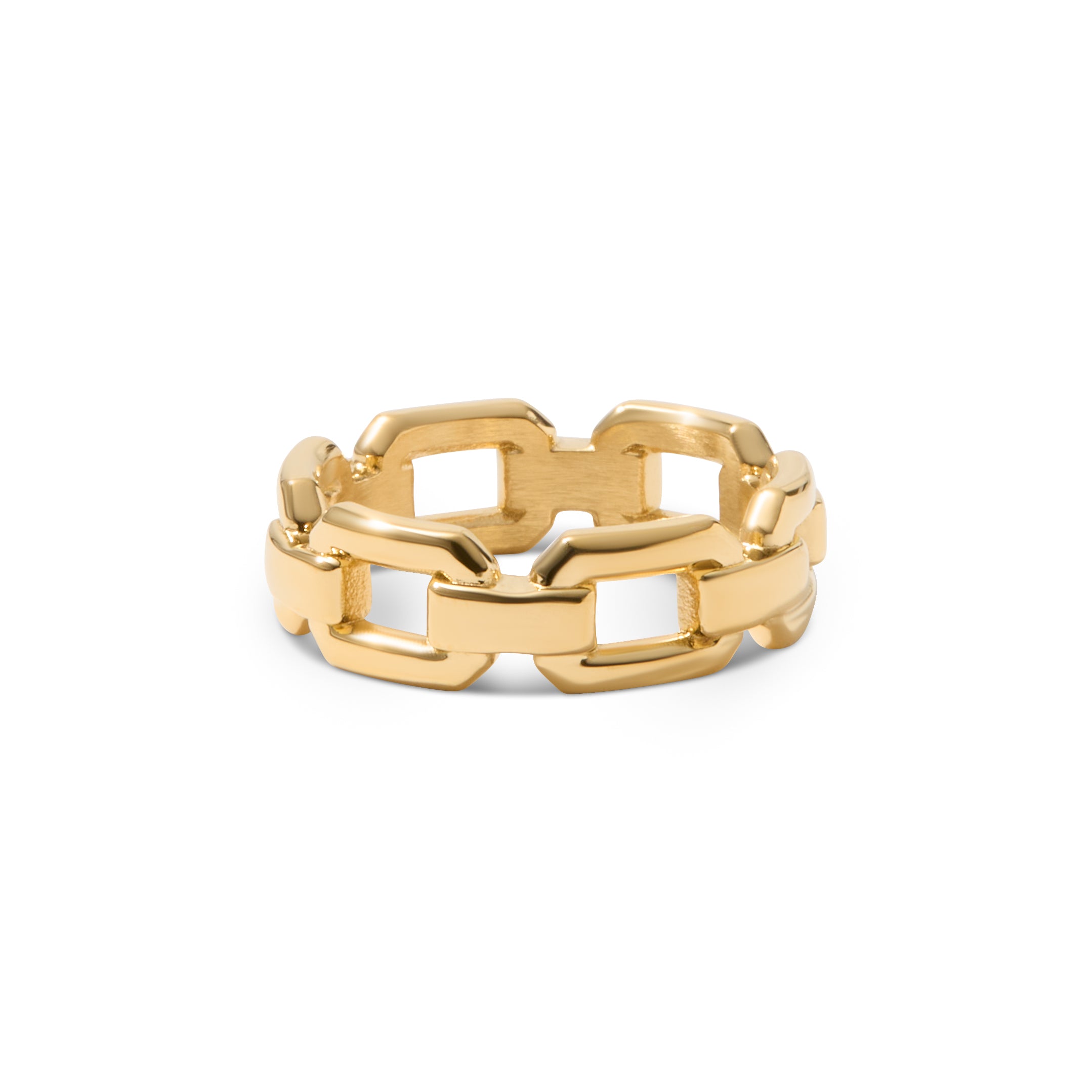 Bonded Box Chain Ring - Gold
