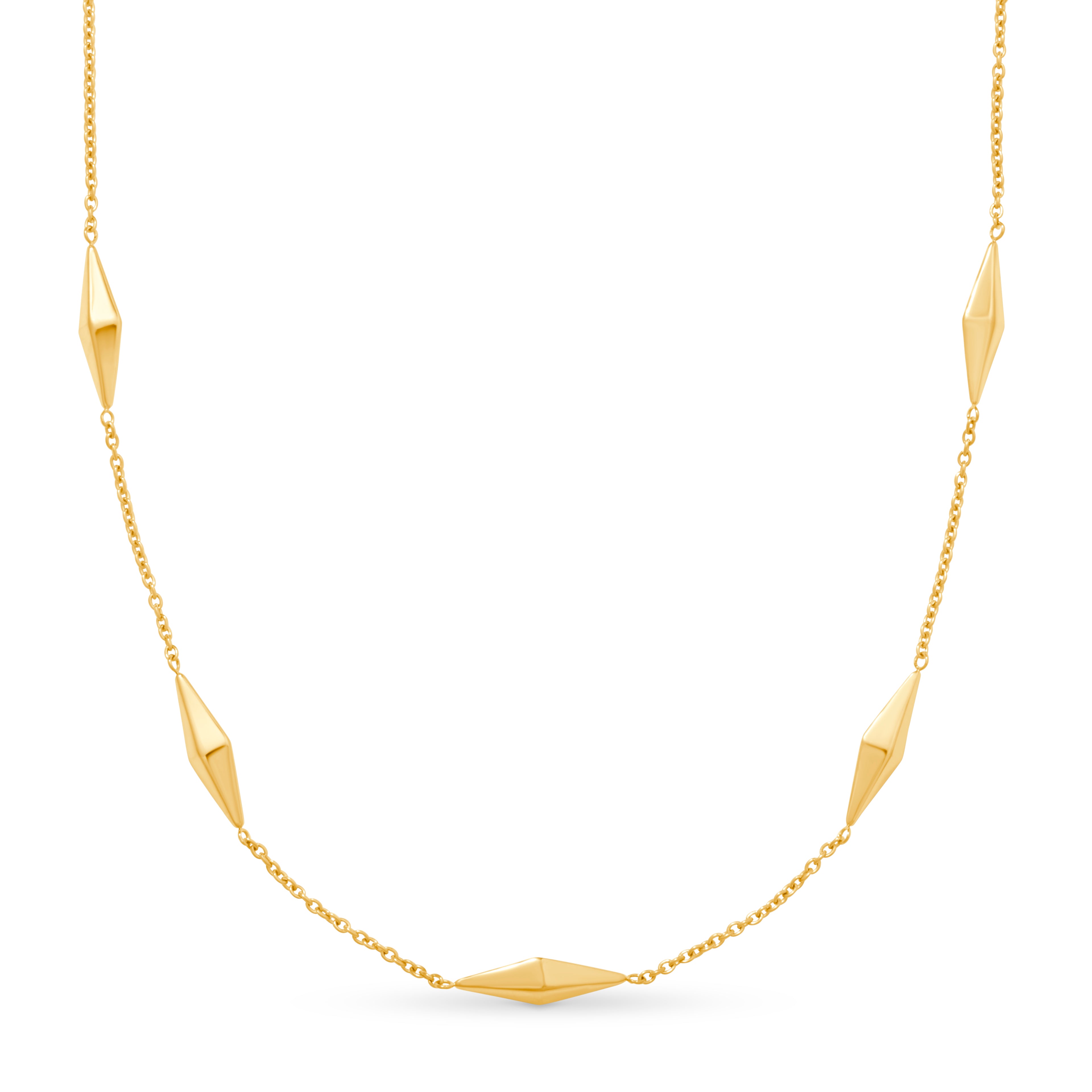 Rivet Choker Necklace - Gold