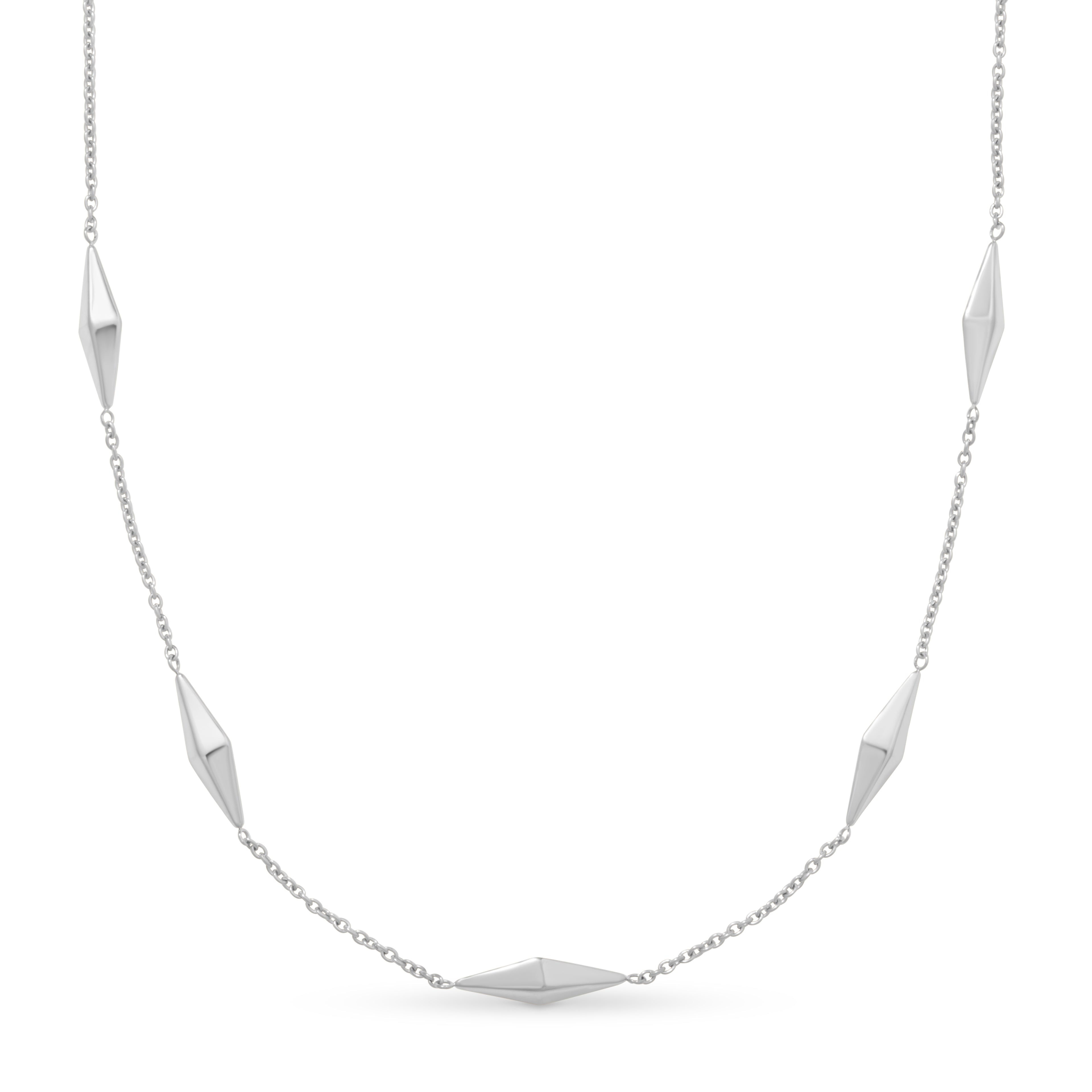 Rivet Choker Necklace - Silver