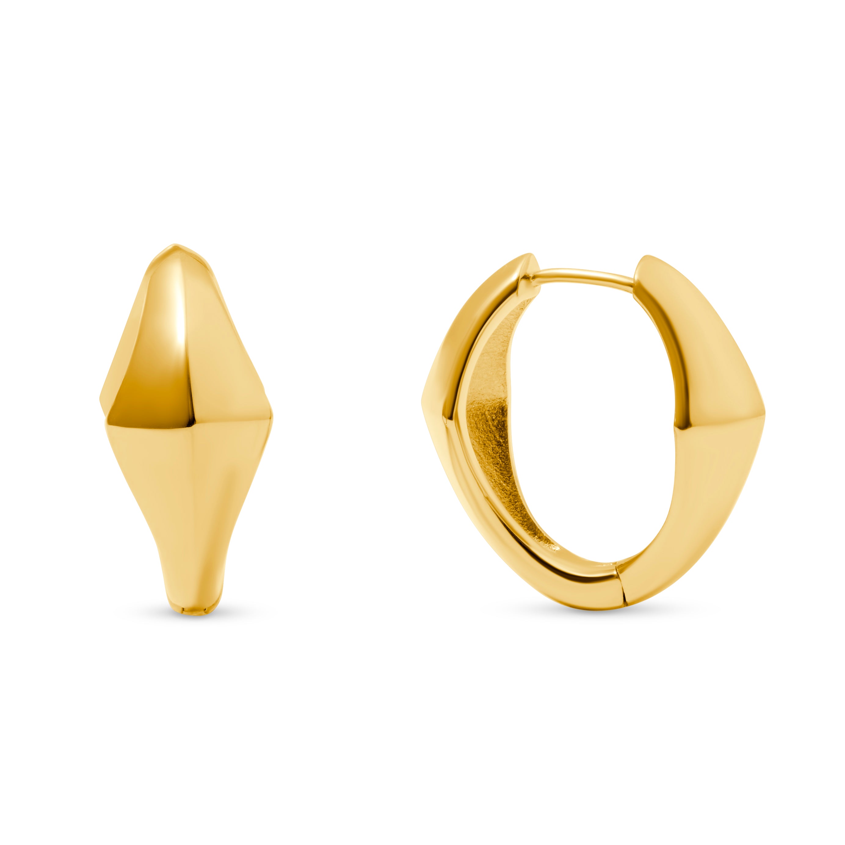 Rivet Hoop Earrings - Gold