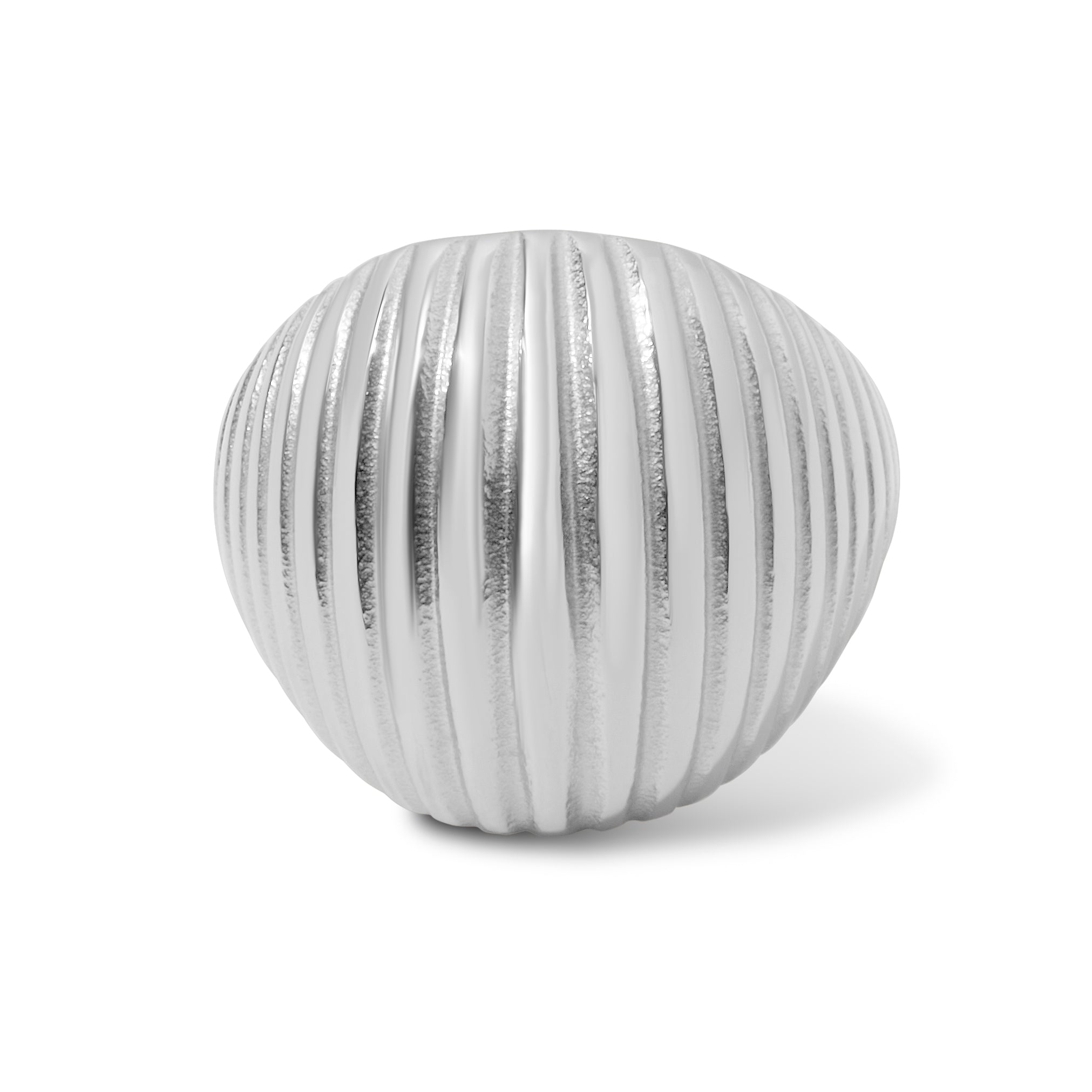 Scalloped Domed Ring Silver