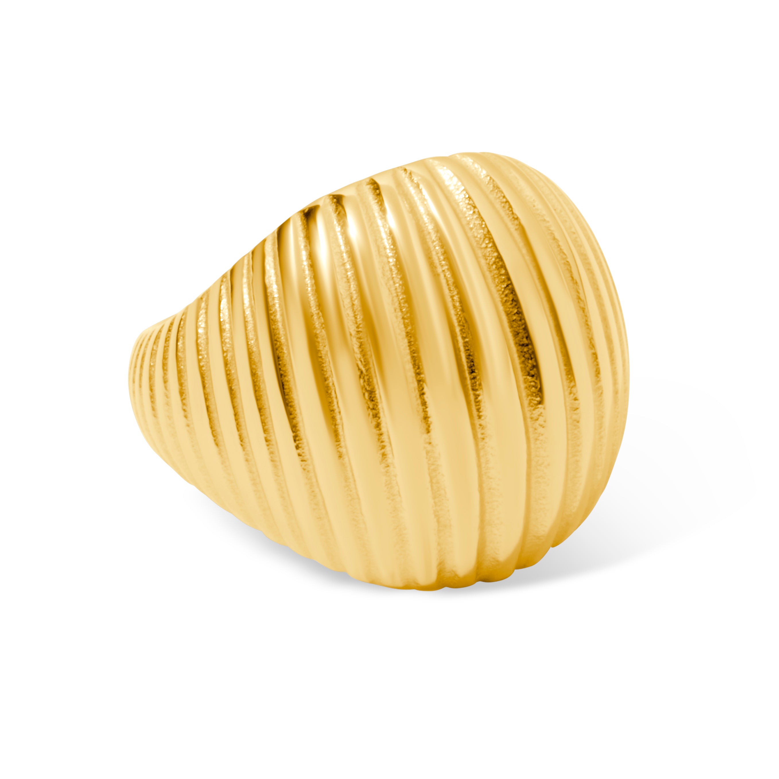 Scalloped Domed Ring Gold