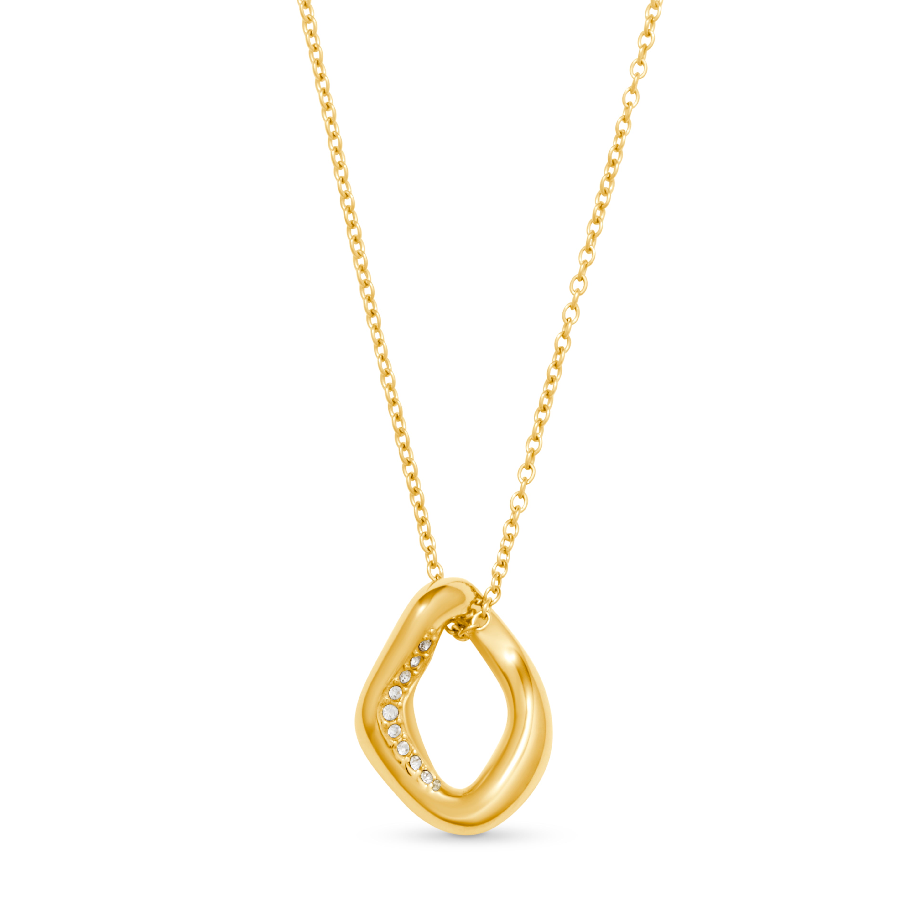 Sculptural Oval Necklace - Gold