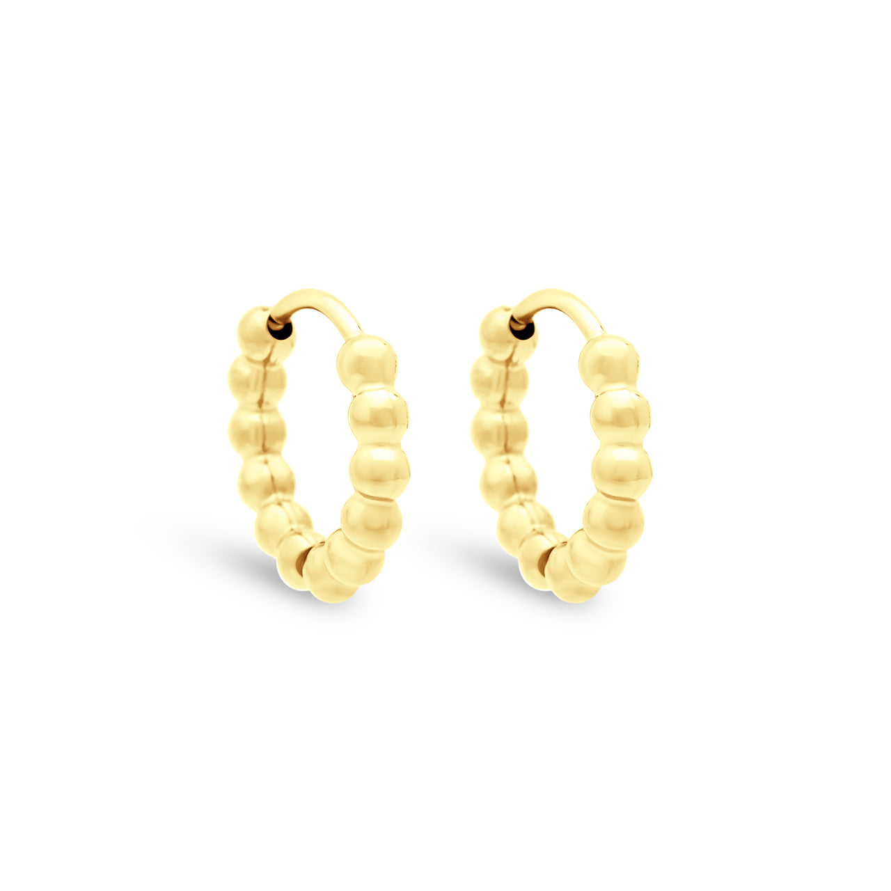 Bonded Bead Earrings Gold