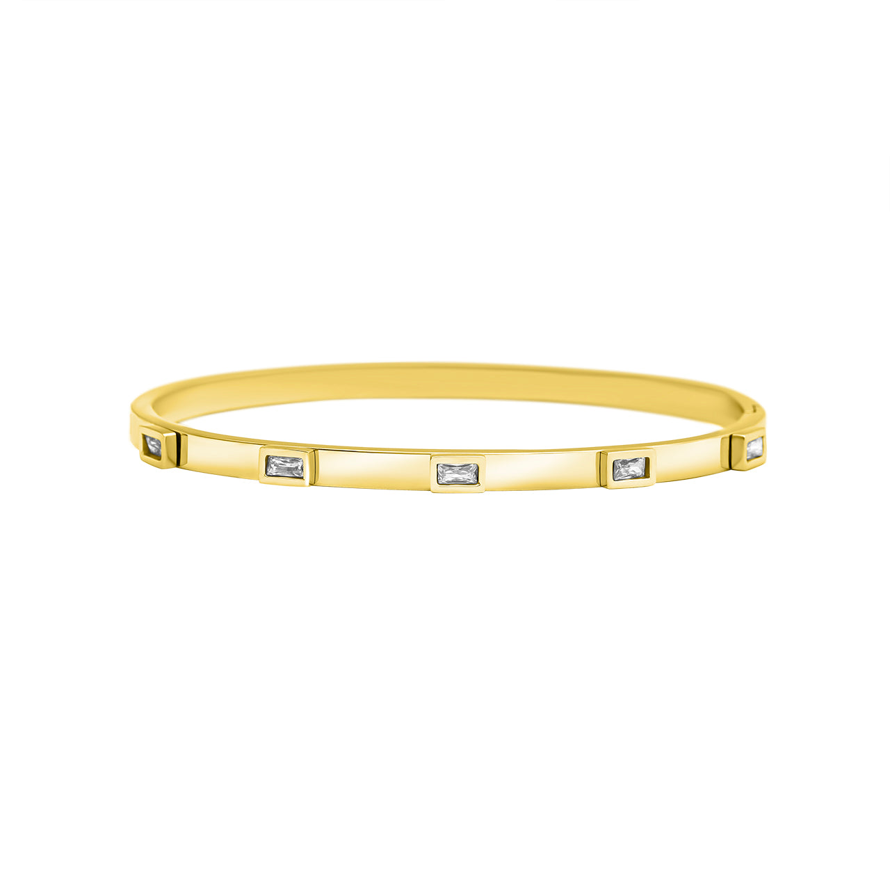 Emerald Cut Cuff Bracelet Gold