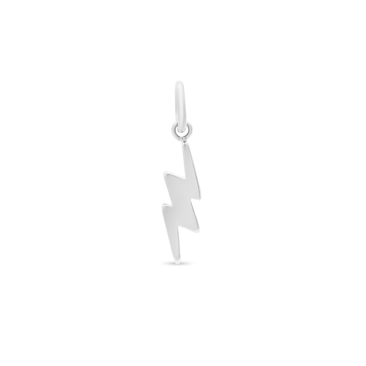 Lightning Bolt Charm Silver