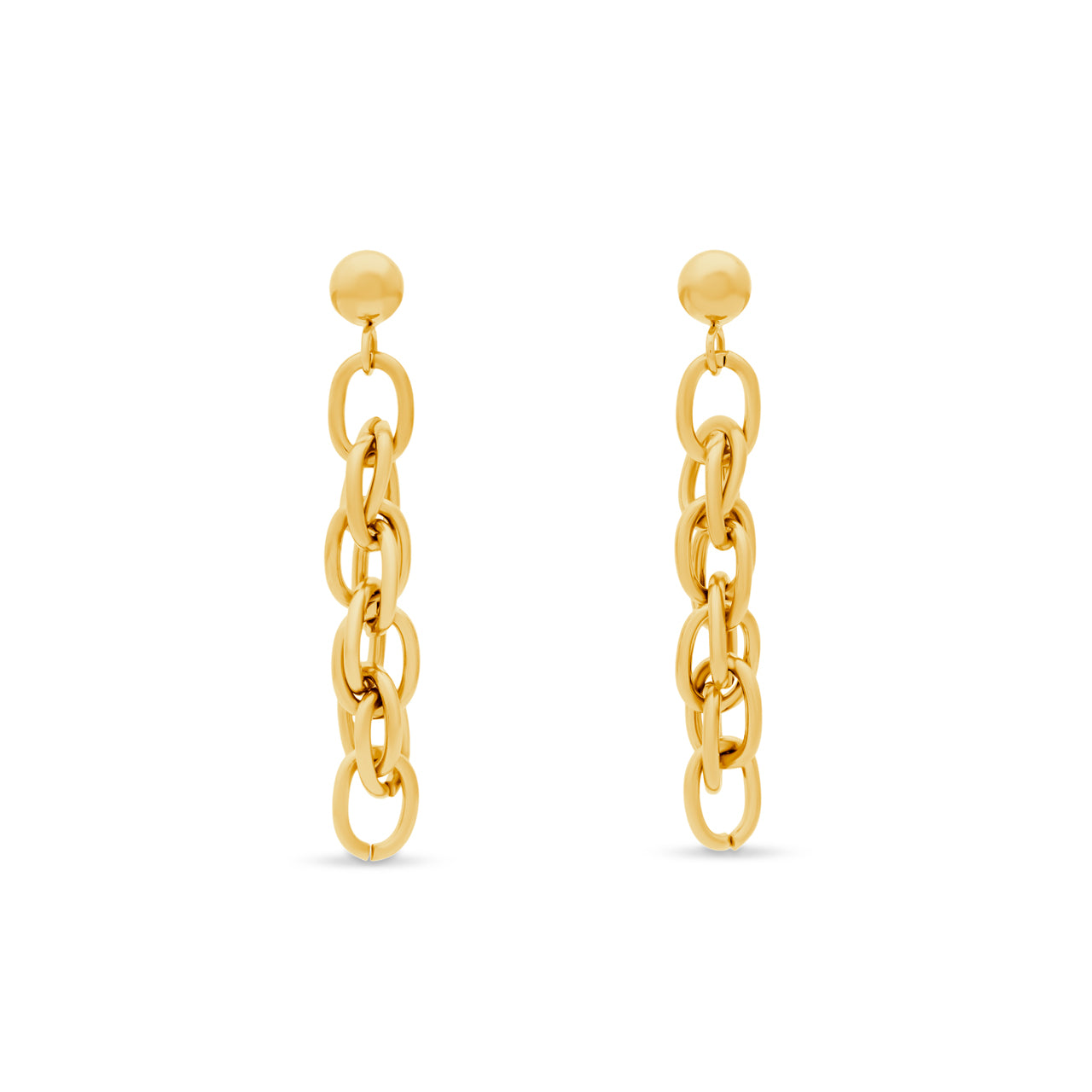 Rolo Chain Earrings Gold