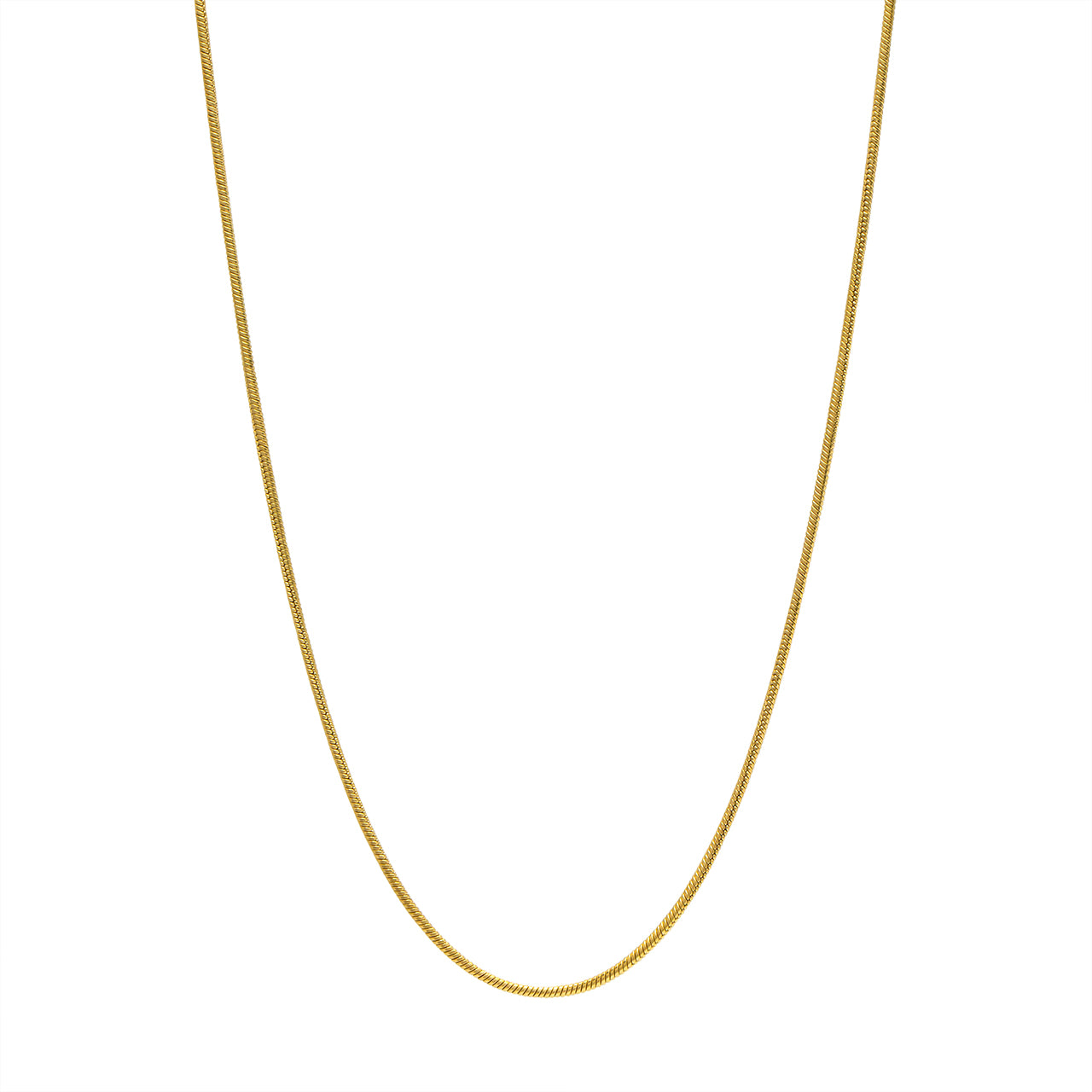 Thin Snake Chain Necklace - Gold - 17 inches