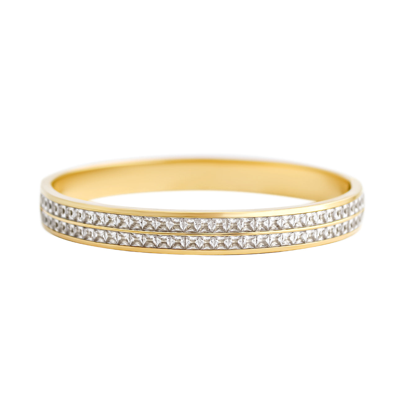 Crystal Bangle Bracelet Gold