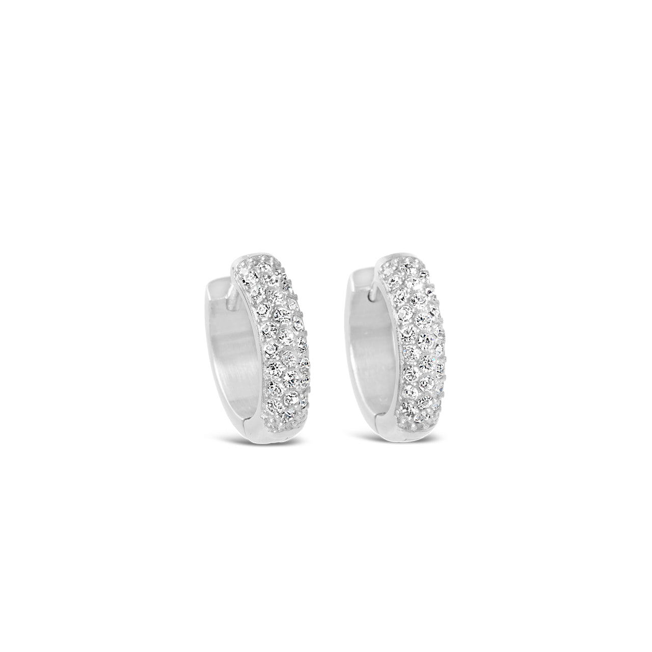 Preciosa Hoop Earrings Silver