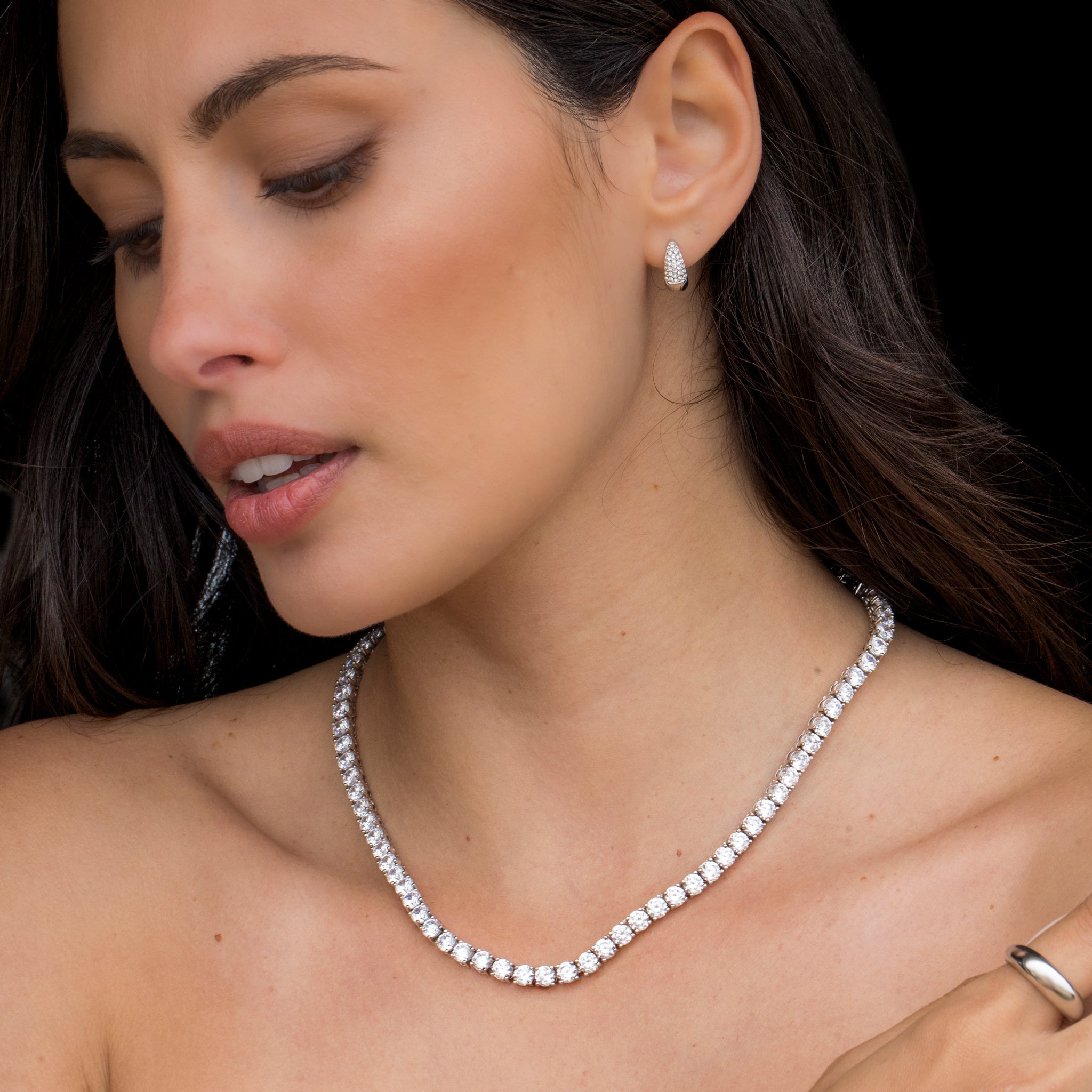 Tennis Necklace Silver