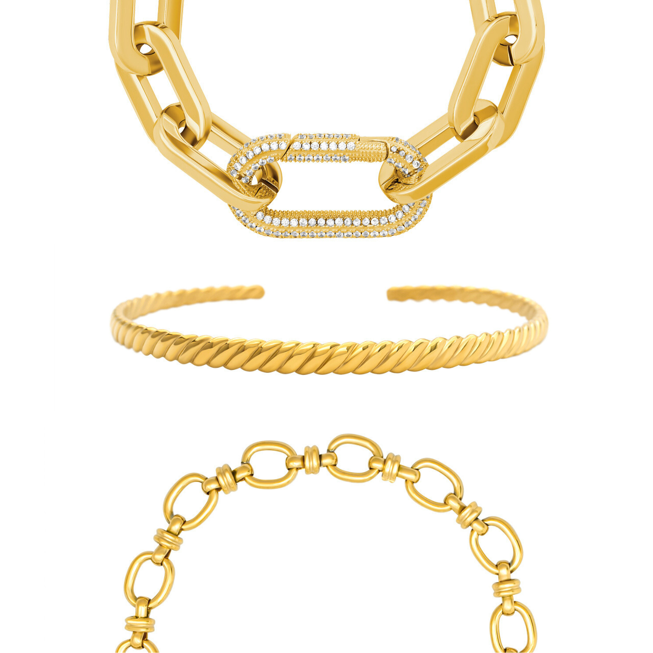 The Power Link Bracelet Bundle - Gold
