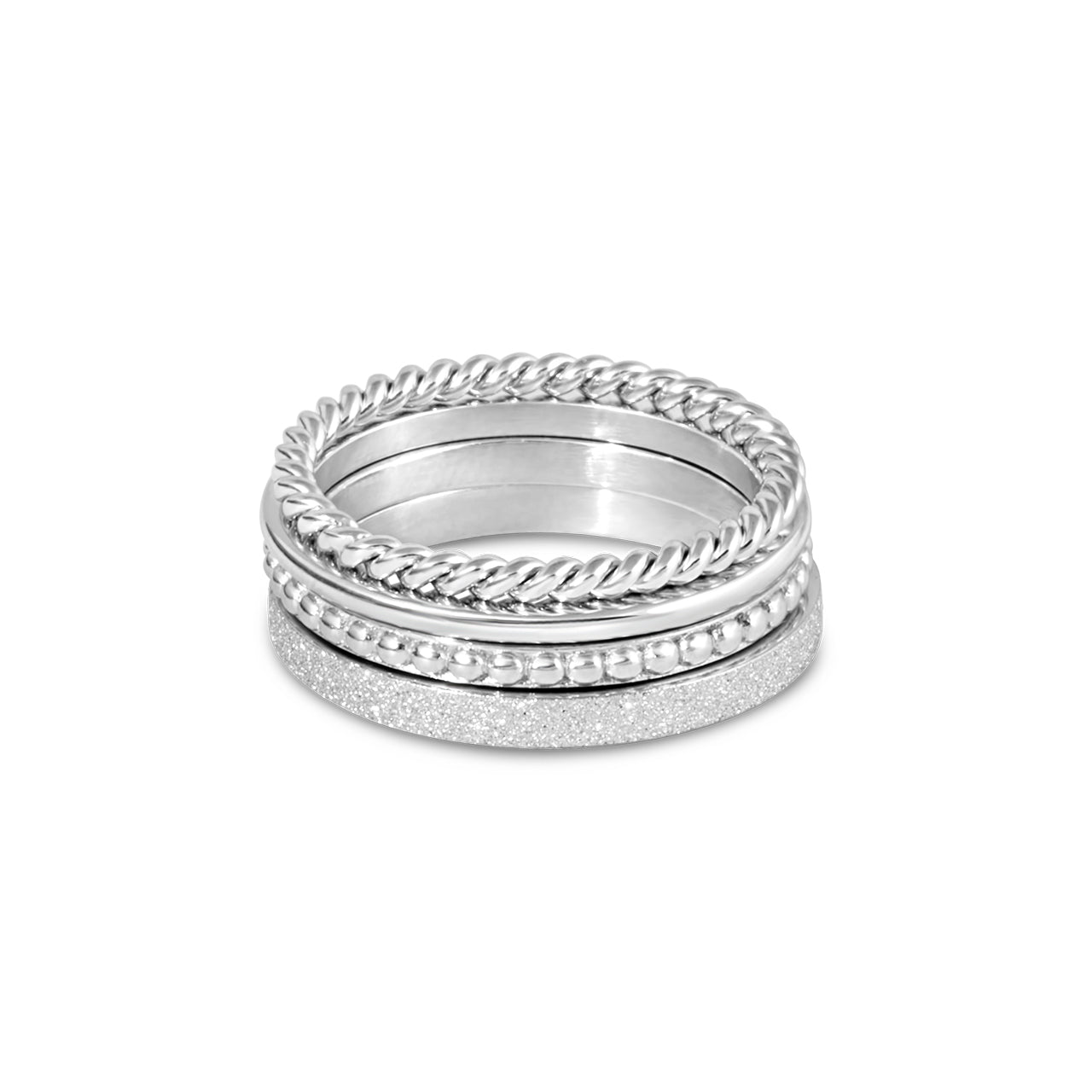 4 Ring Set Silver