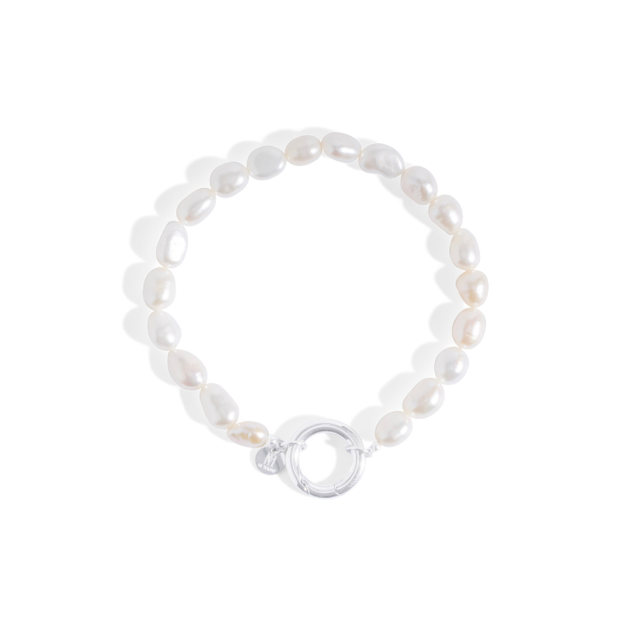 Pearl Charm Bracelet - Silver