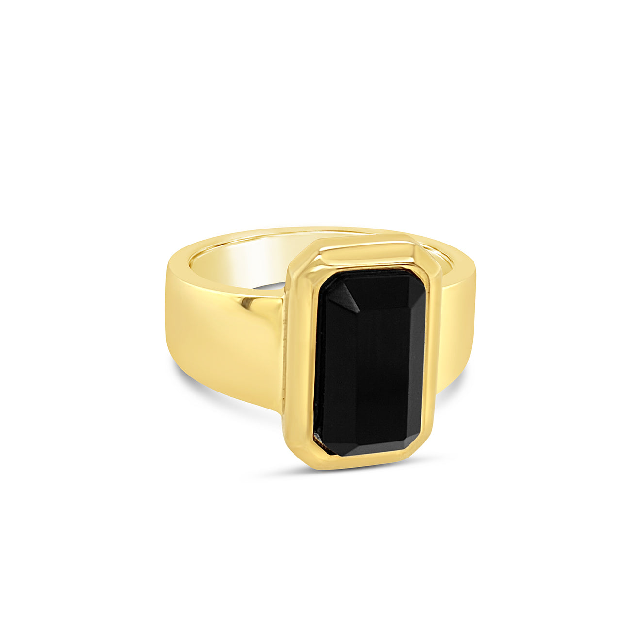 Black Onyx Ring Gold