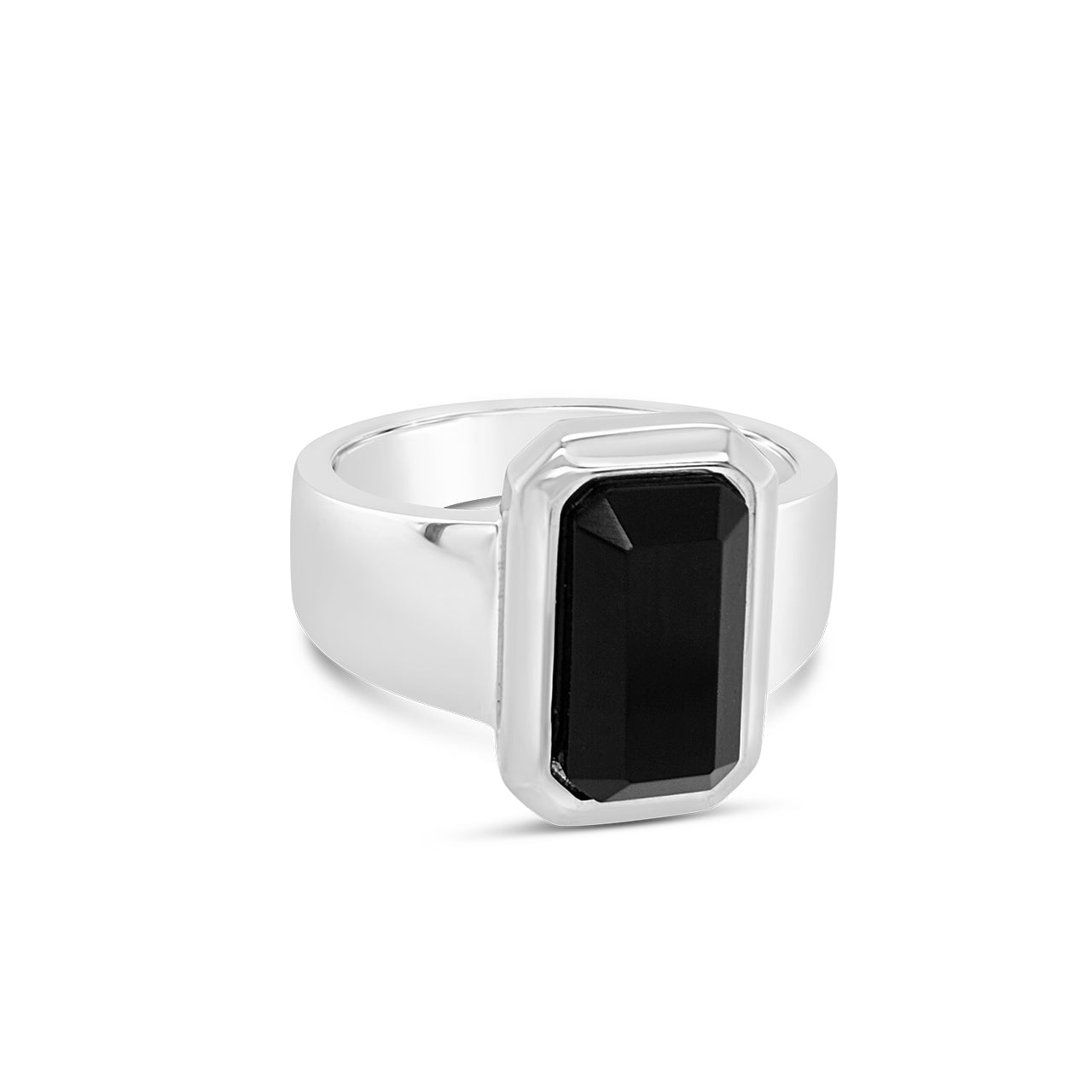 Black Onyx Ring Silver