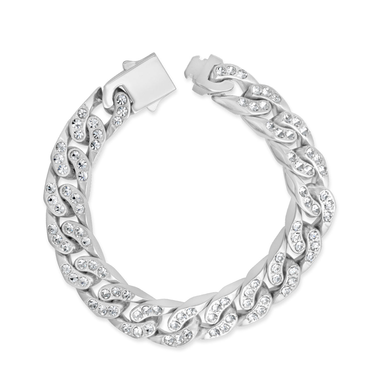 Crystal Link Bracelet Silver