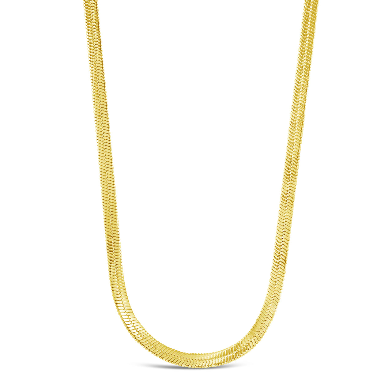 Herringbone Chain Necklace Gold