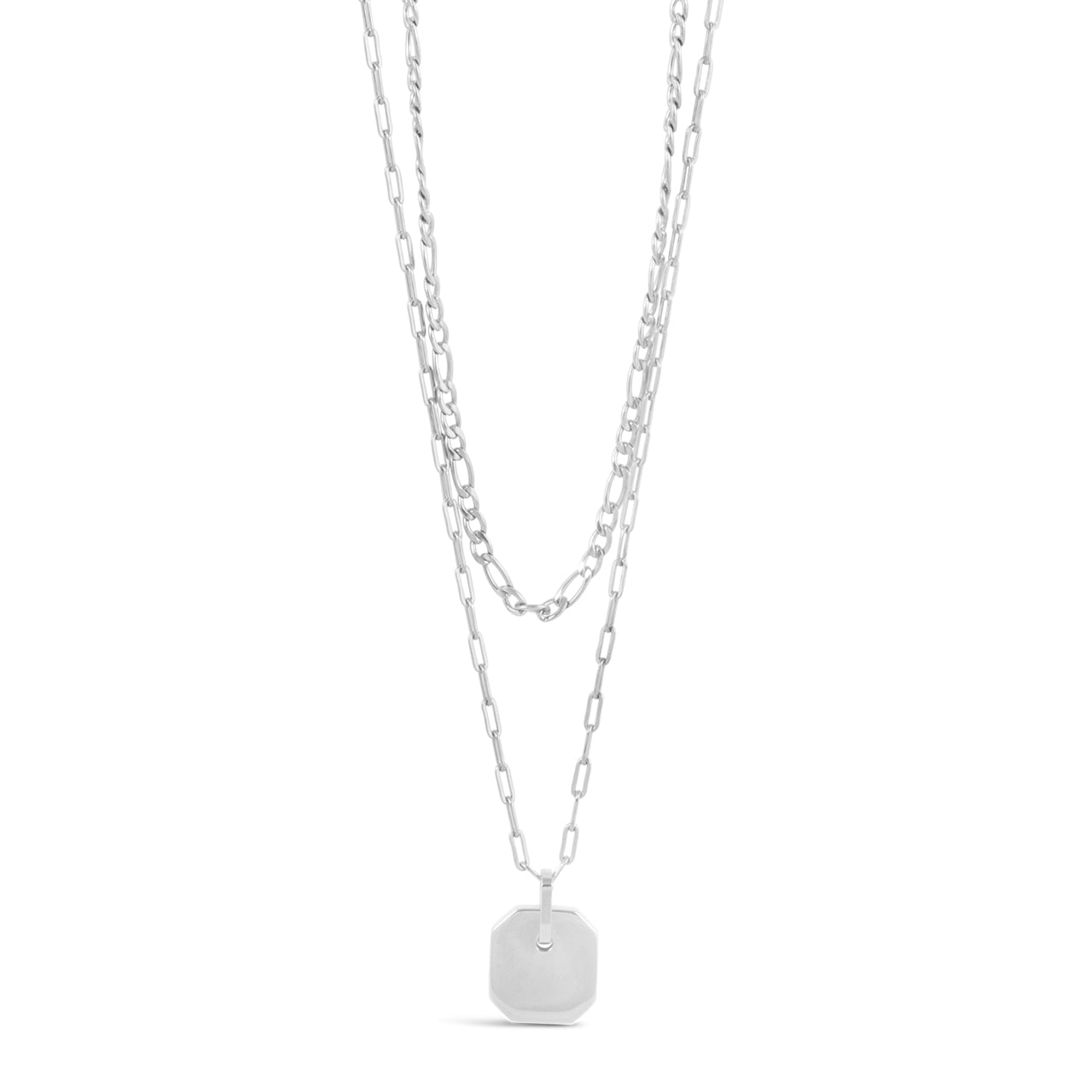 Layered Necklace Silver
