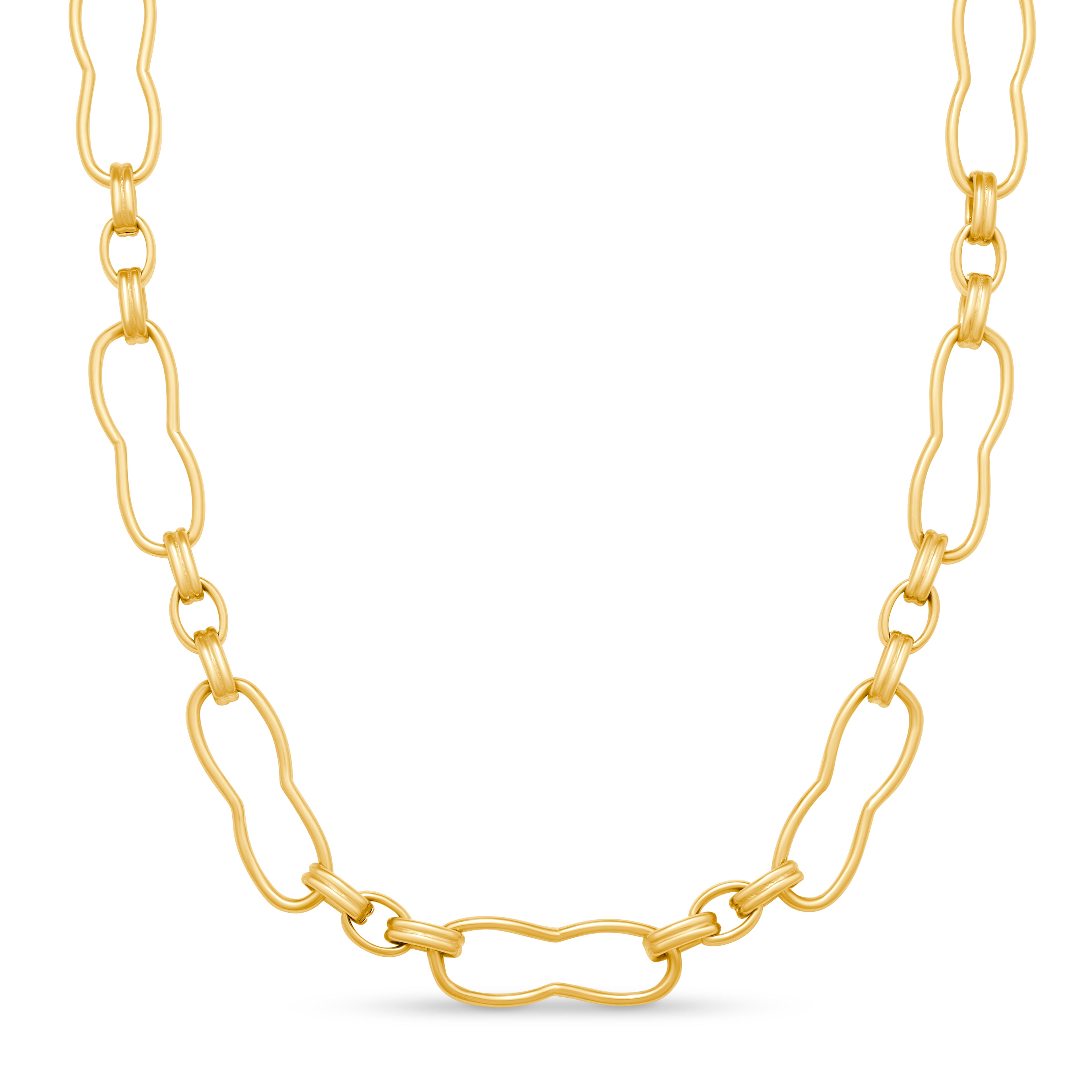 Flowing Link Necklace - Gold