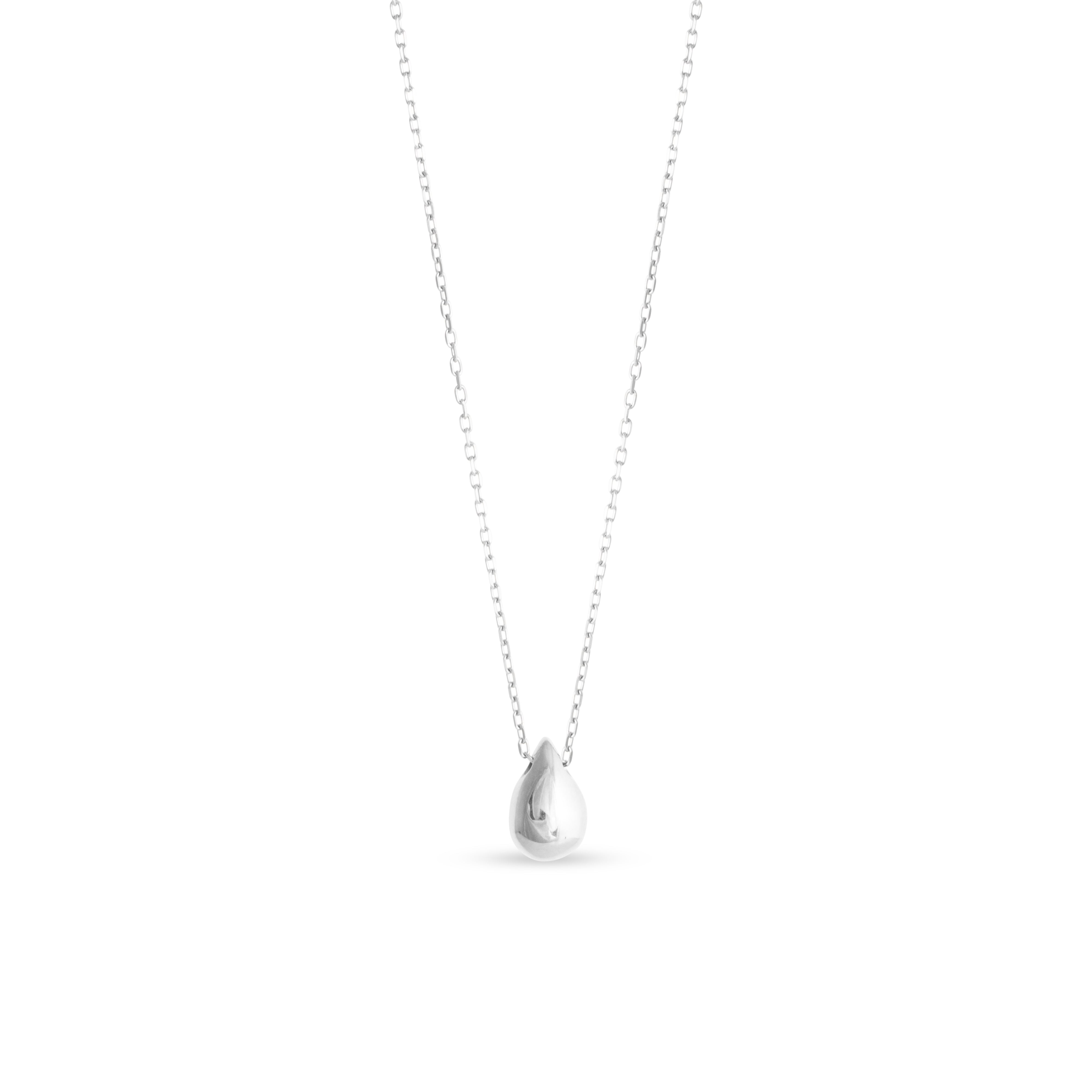 Petite Teardrop Necklace - Silver