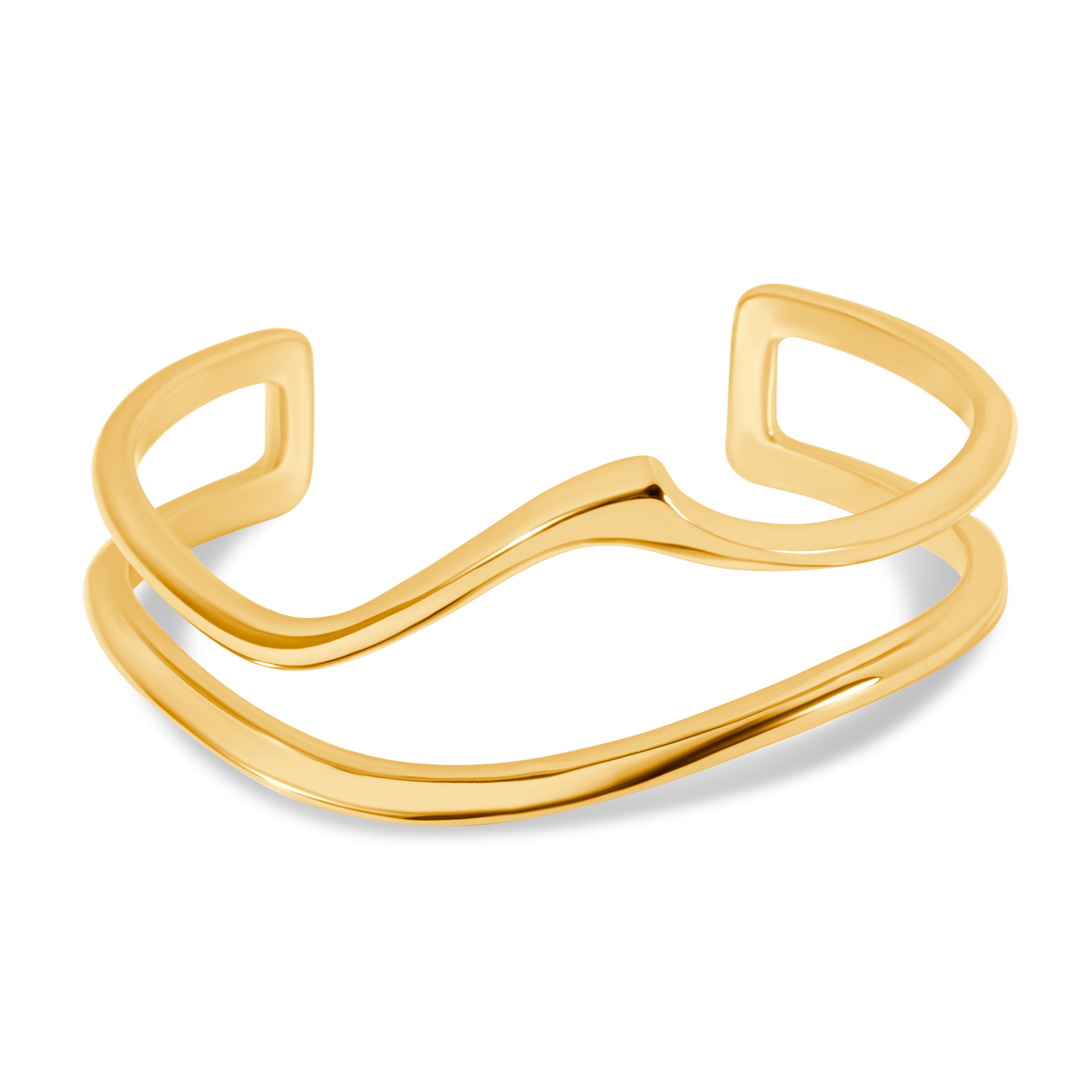 Sculptural Swell Cuff Bracelet - Gold