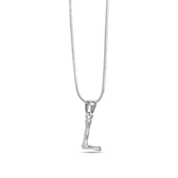 L Letter Charm - Silver
