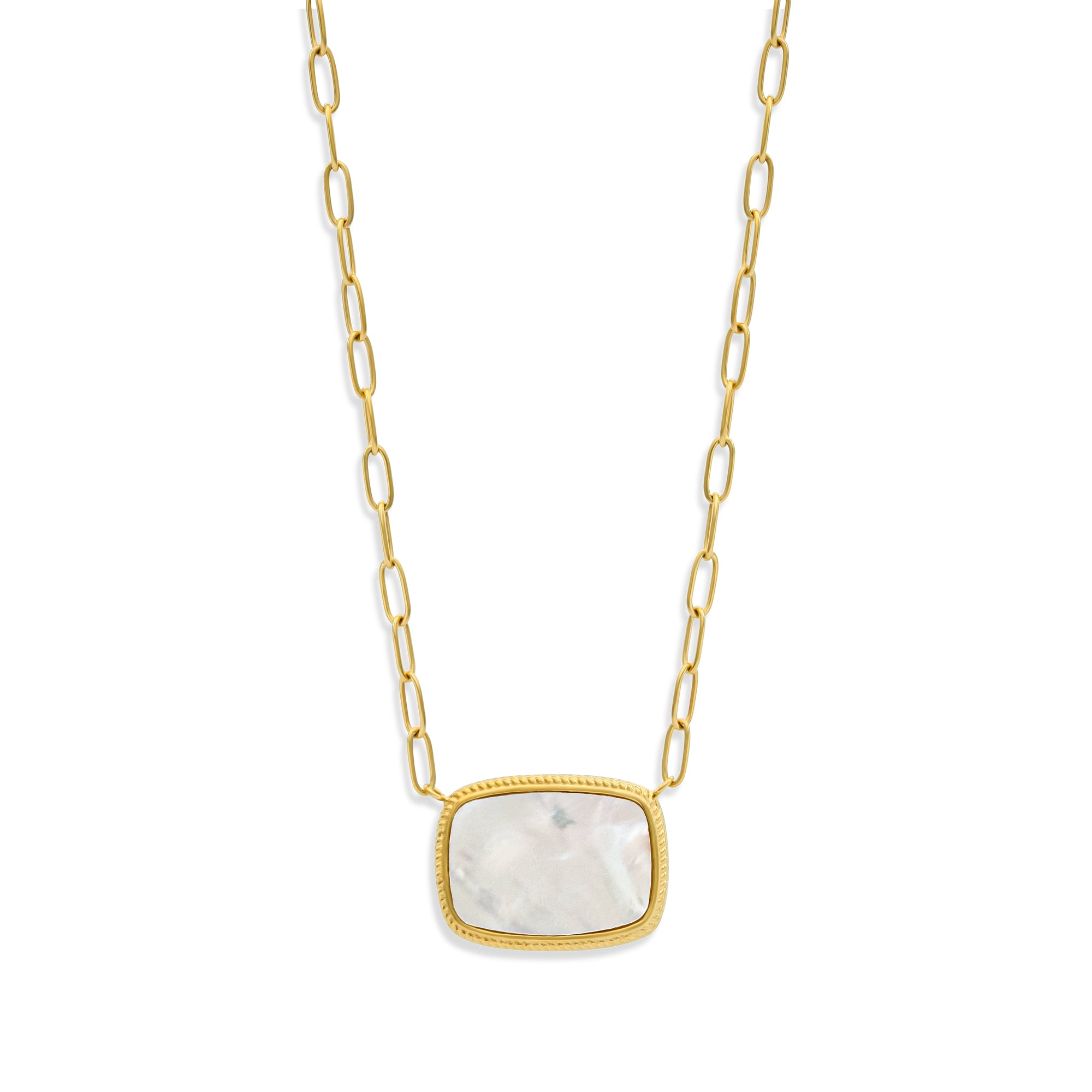 Mother of Pearl Necklace Gold