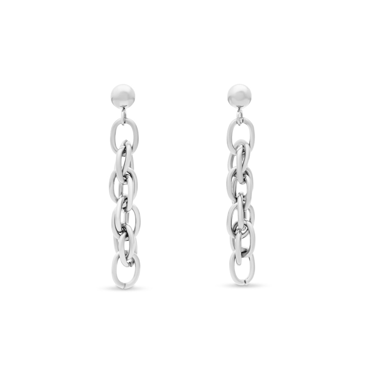 Rolo Chain Earrings Silver