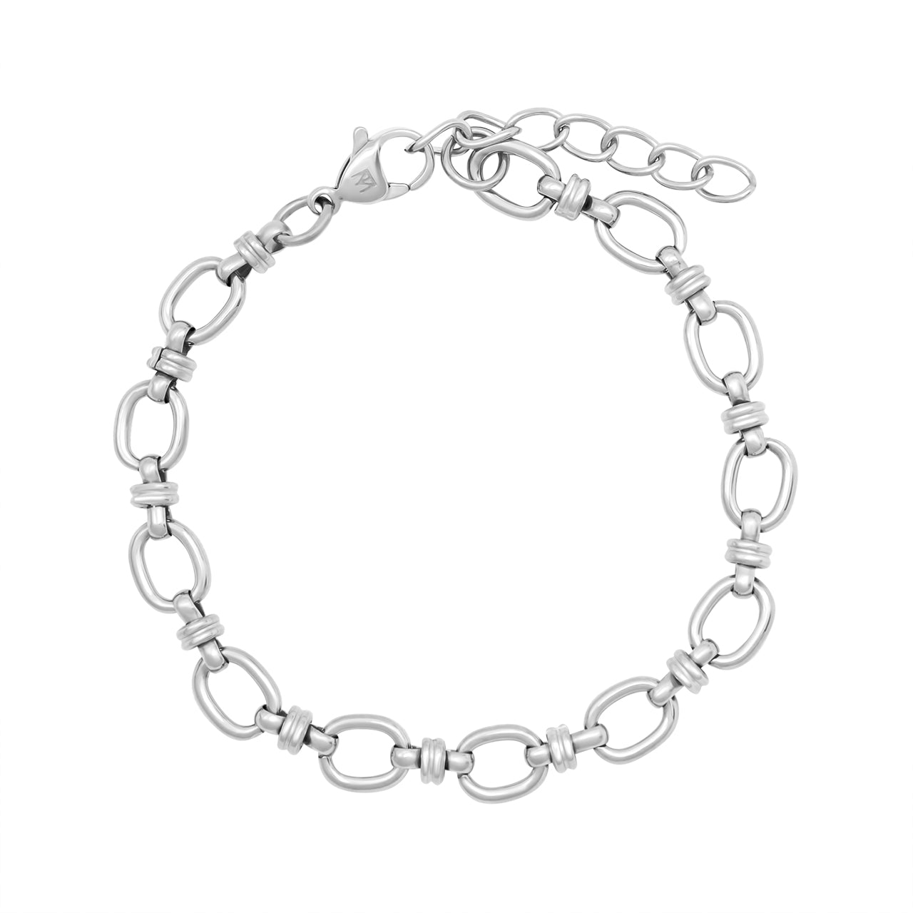 Rounded Rolo Bracelet Silver