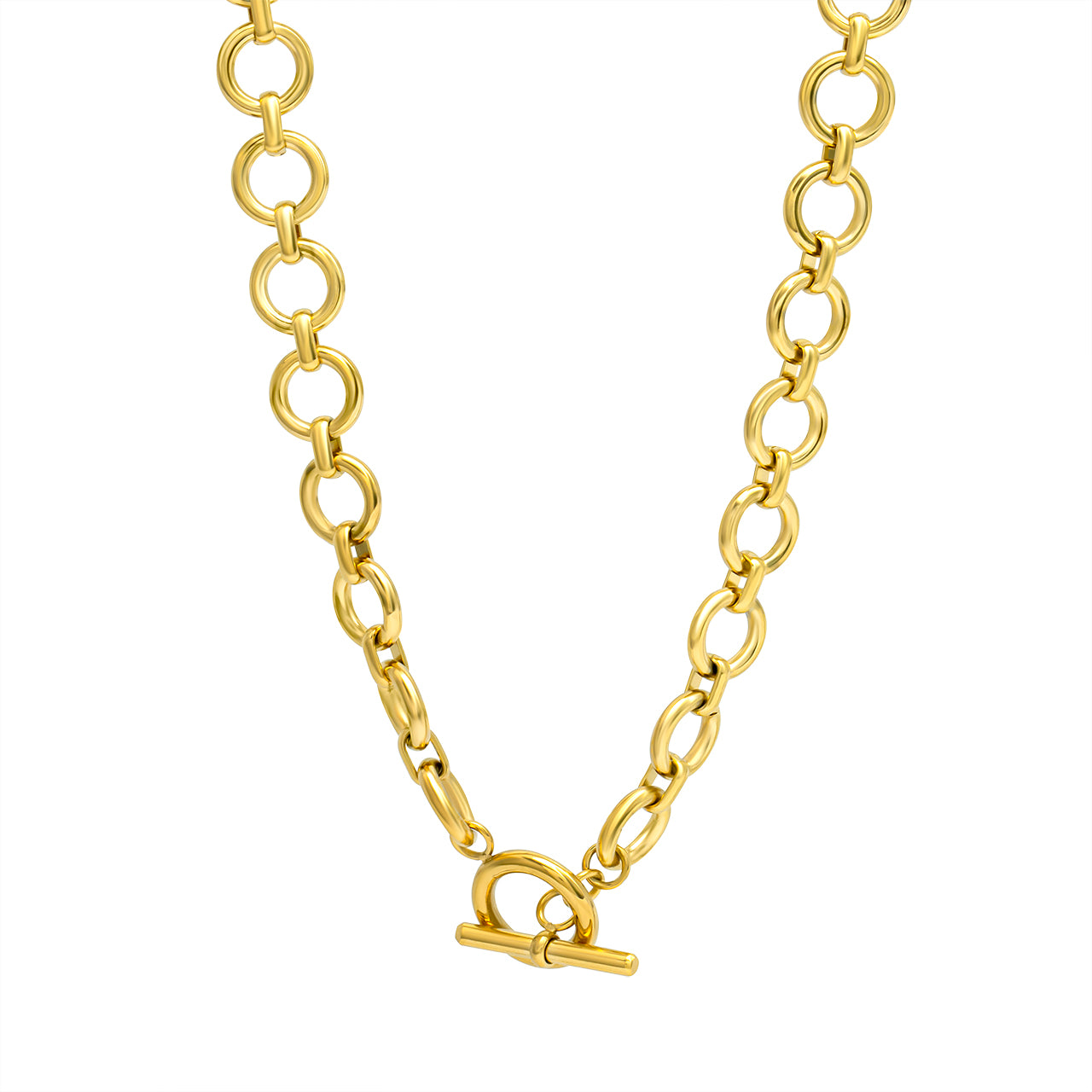 Tesoro Toggle Necklace Gold