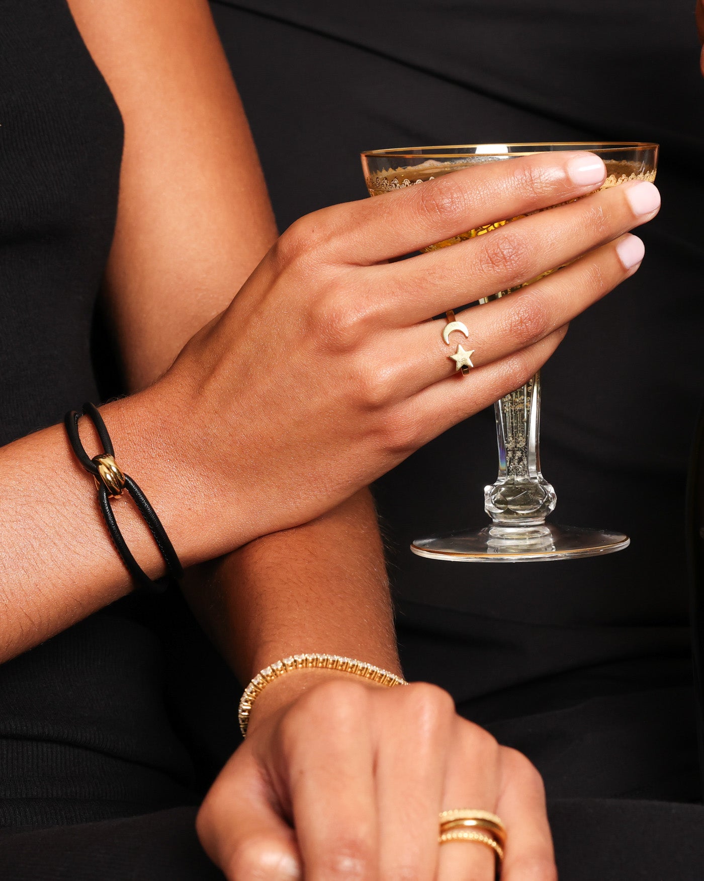 Star Moon Ring Silver
