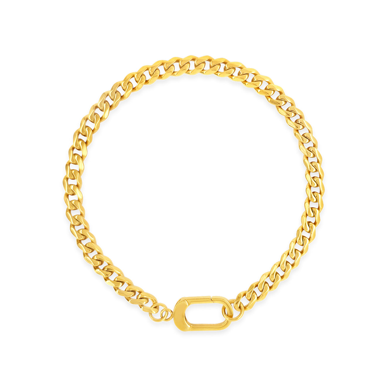 Nautical Clasp Chain Bracelet Gold