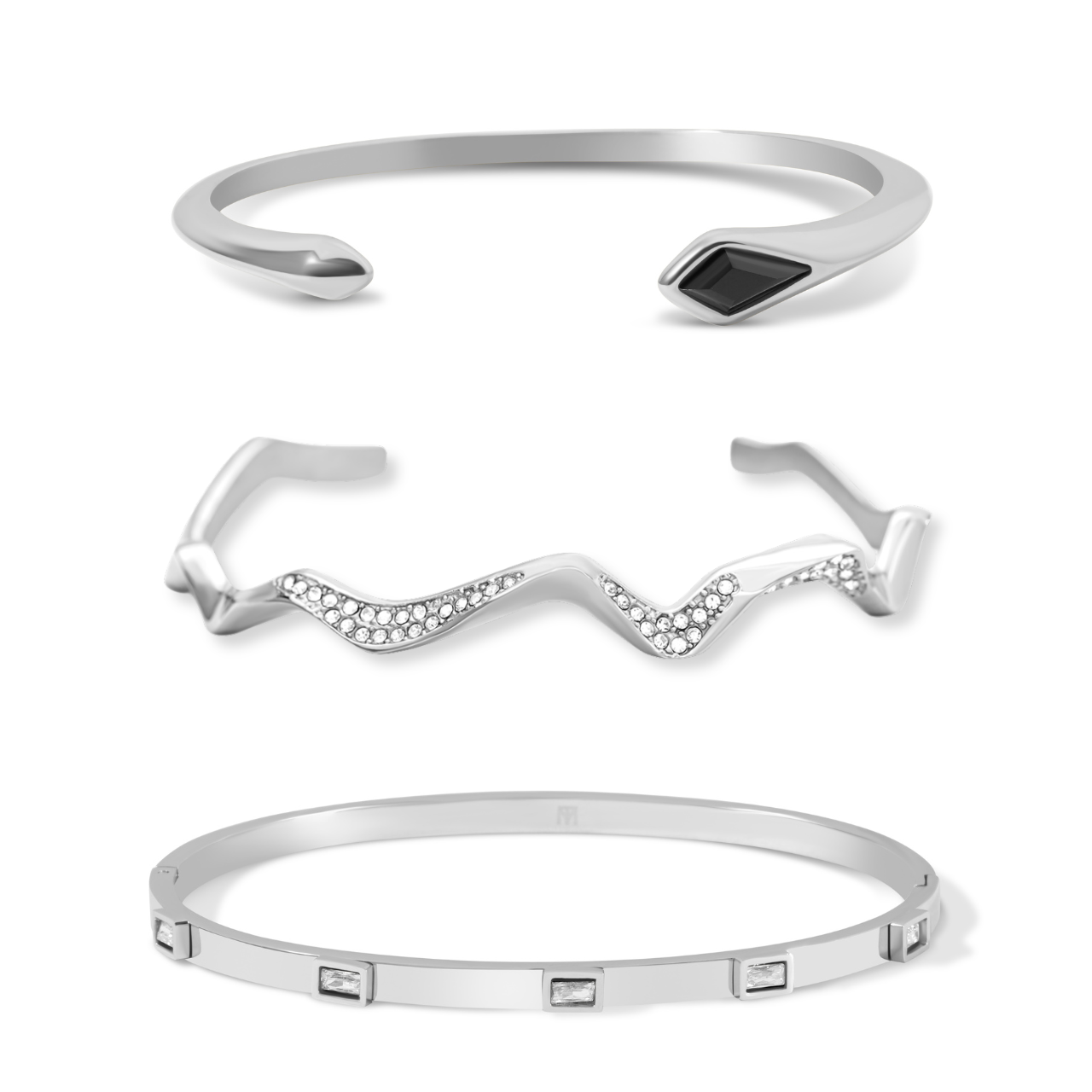 Retro Glam Bracelet Bundle - Silver