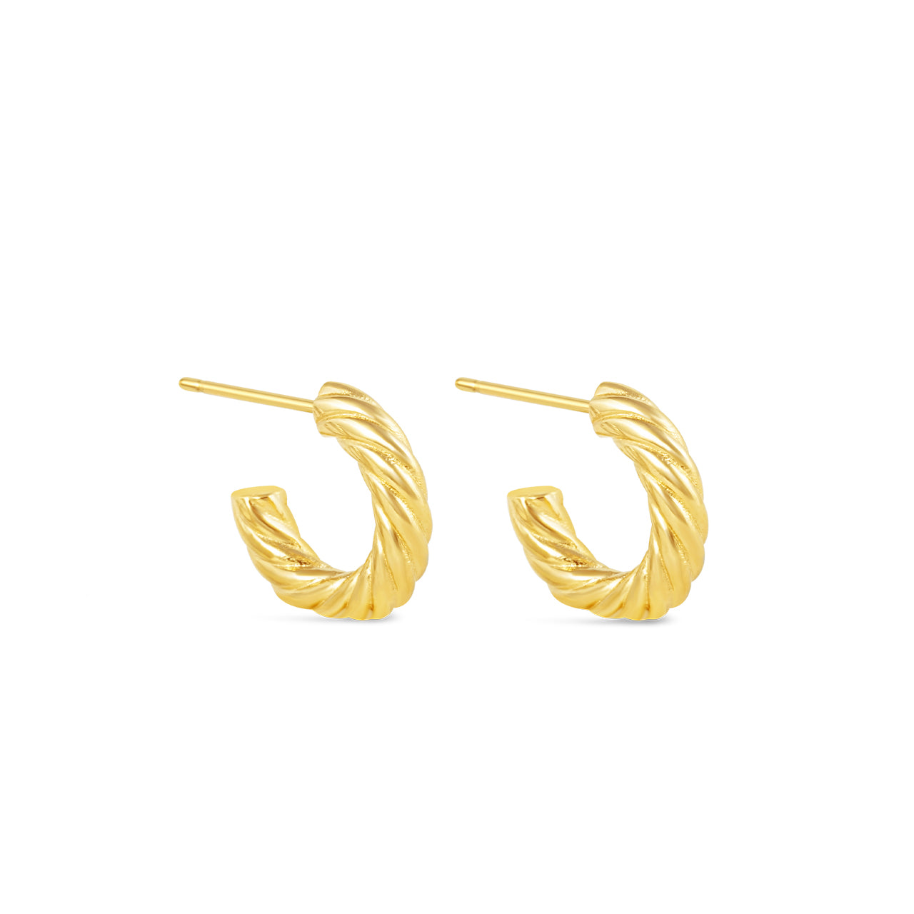 Rope Hoop Earrings Gold