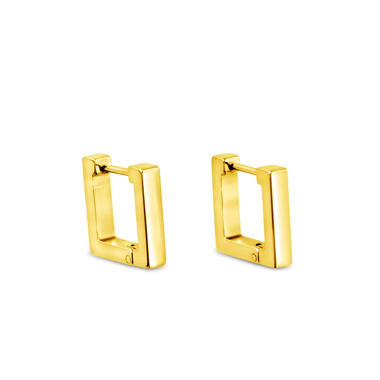 Square Hoop Earrings Gold