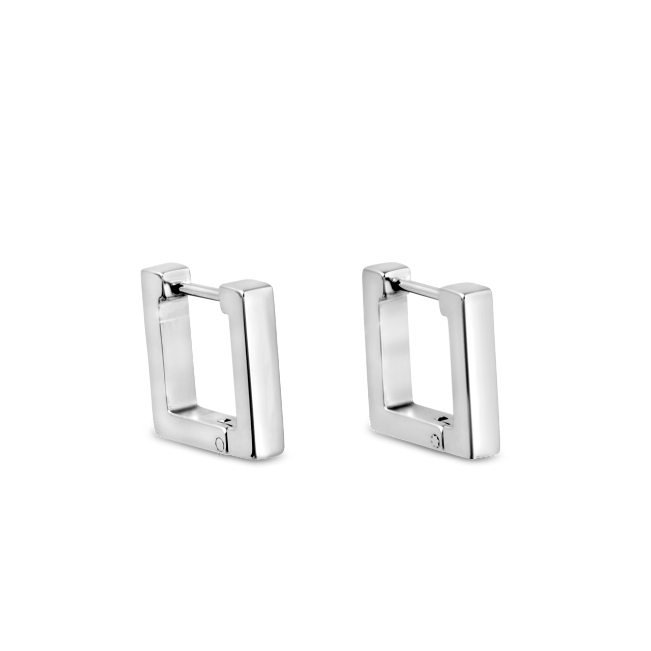 Square Hoop Earrings Silver