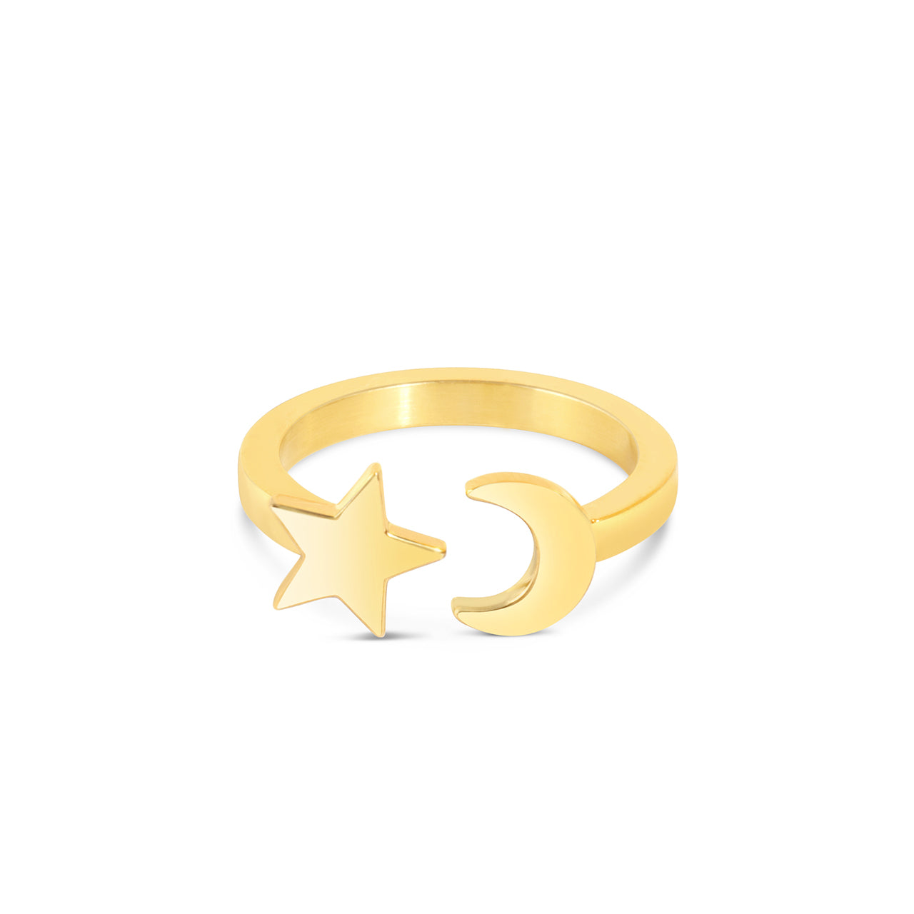 Star Moon Ring Gold